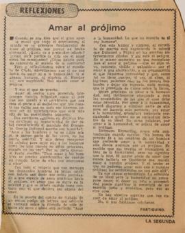 Reflexiones. Amar al prójimo
