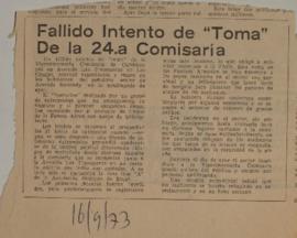 Fallido intento de "toma" de la 24.a comisaría
