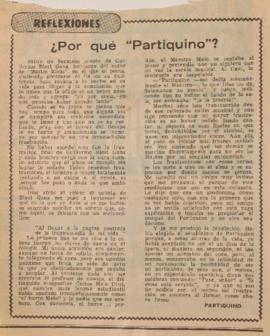 Reflexiones. ¿Por qué “Partiquino”?
