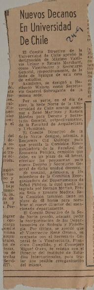 Nuevos decanos en Universidad de Chile