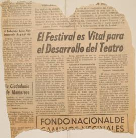 El festival es vital para el desarrollo del teatro