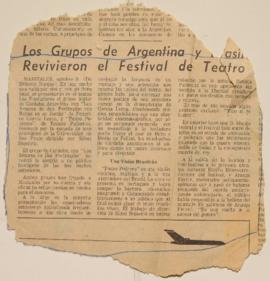 Los grupos de Argentina y Brasil revivieron el festival de teatro
