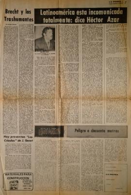 Notas y fotografía de prensa sobre el tercer Festival Latinoamericano de Teatro Universitario de ...