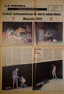 Notas y fotografías de prensa sobre el tercer Festival Latinoamericano de Teatro Universitario de...
