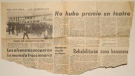 No hubo premio en teatro
