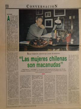 Conversación. "Las mujeres chilenas son macanudas"
