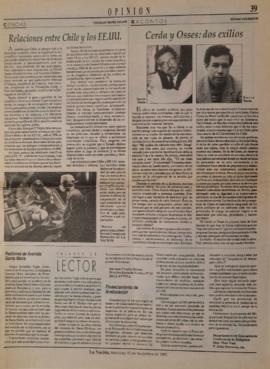 Cerda y Osses: dos exilios