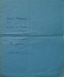 Libreta de apuntes de School of drama