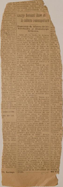 George Bernard Shaw en la cultura contemporánea