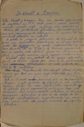 De Wundt a Bergson