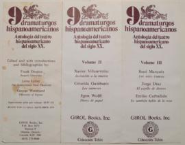 Publicidad "Antología del teatro hispanoamericano del siglo XX" (1979)
