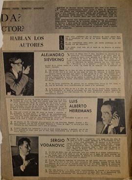 Hablan los autores