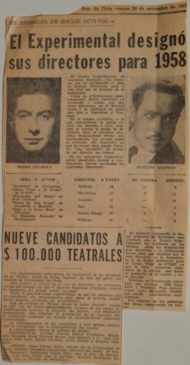 El Experimental designó sus directores para 1958