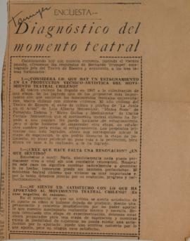 Encuesta. Diagnóstico del momento teatral