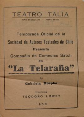 Programa teatro de la obra "La telaraña"