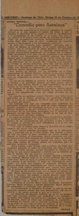 "Comedia para Asesinos"