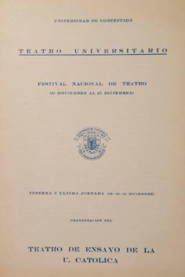 Programa Festival Nacional de Teatro de la Universidad de Concepción