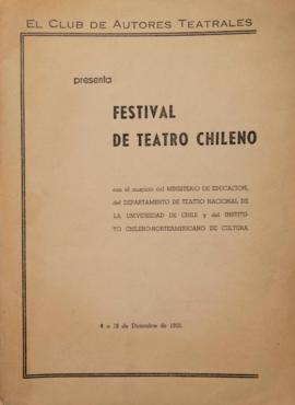 Programa Festival de Teatro Chileno
