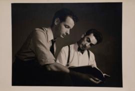 Fotografía de Sergio Vodanovic con Hernán Letelier