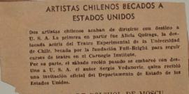 Artistas chilenos a Estados Unidos