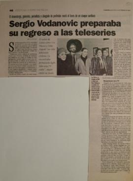Sergio Vodanovic preparaba su regreso a las teleseries