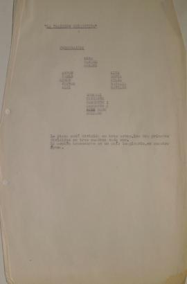 Páginas borrador del libreto teatral de la obra "Los traidores"