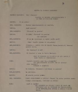 Páginas del libreto teatral de la obra "Los traidores"