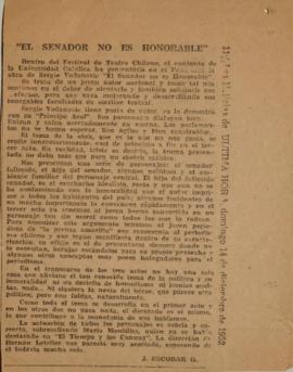 "El senador no es honorable" - J. Escobar G.