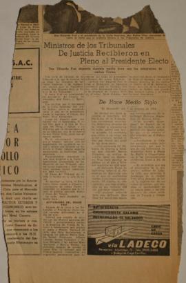 Ministros de los tribunales de justicia recibieron en pleno al presidente electo