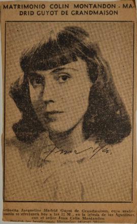 Fotografía de Jacqueline Madrid Guyot de Grandmaison