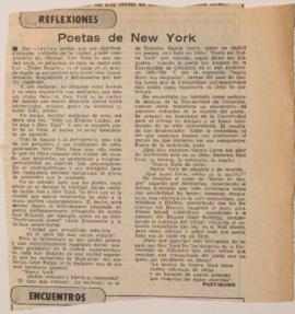 Reflexiones. Poetas de Nueva York