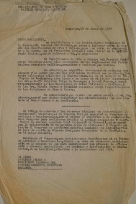 Carta dirigida a Patricio Aylwin