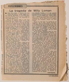 Reflexiones. La tragedia de Willy Loman