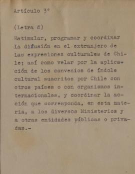 Artículo 3° (Letra d)