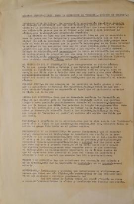 Algunas observaciones para la dirección de "Perdón... estamos en guerra"