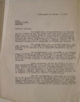 Carta dirigida a Gabriel Valdés