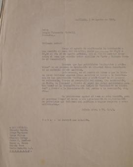Carta de S.S.S dirigida a Sergio Vodanovic