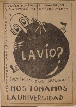 Anuncio publicitario Nos tomamos la universidad