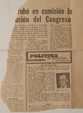 Política en puntillas. Recomendaciones
