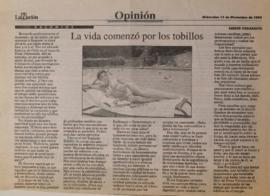 La vida comenzó por los tobillos