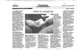 Sobre la corrupción