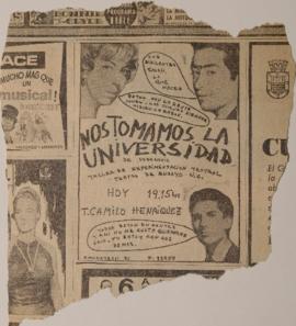 Anuncio publicitario Nos tomamos la universidad