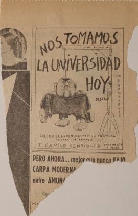 Anuncio publicitario Nos tomamos la universidad