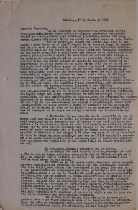 Carta de Sergio Vodanovic dirigida a Fernando Debesa
